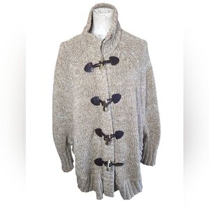 Michael Kors long sleeve toggle poncho sweater medium